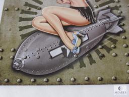 New Lady Luck WWII Bomber Pinup Tin Sign