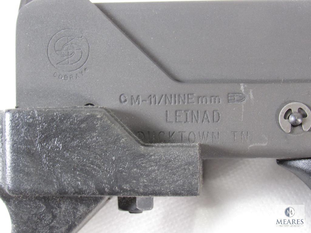 Leinad Cobray CM-11 9mm Semi-Auto Pistol w/ Rifle Stock & Extended Barrel