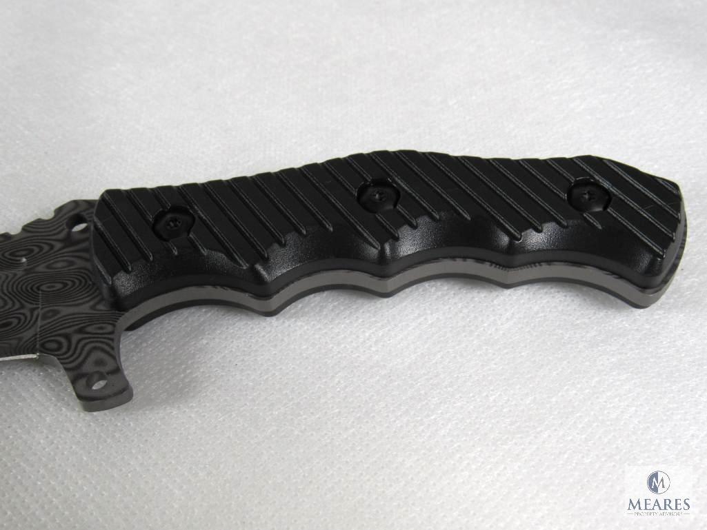 New Falcon Tactical Knife w/ Sheath Damascus like blade