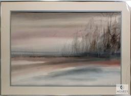 D. Mayso "waters edge / shorte scene" Signed Print Framed 44" x 33"