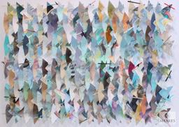 Avangard Paper Triangle Abstract Art in Acrylic Clear Display 49" x 37"