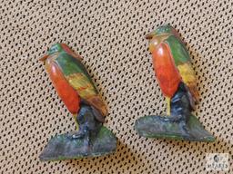 Cast Iron Bird Woodpecker Book Ends