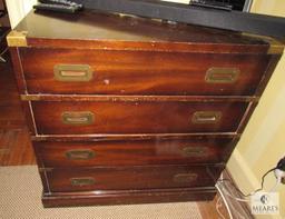 Vintage Four-Drawer Dresser with Brass Pulls