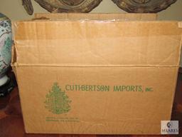 Lot of 8 Glasses Christmas Tree Cuthbertson Imports Vintage Set