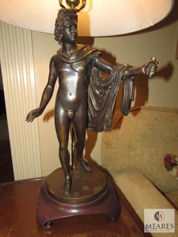 Bronze Julius Caesar-like Statue Table Lamp