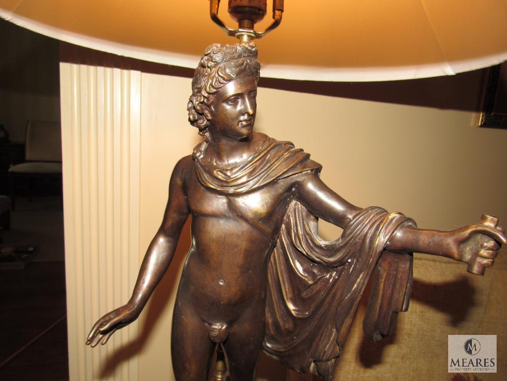 Bronze Julius Caesar-like Statue Table Lamp