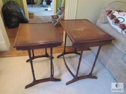 Set of Wood Nesting Side Tables