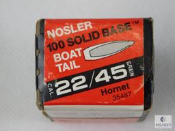 Nosler 22 Caliber, 45 Grain Boat tail Bullets, Approximately 100 Count