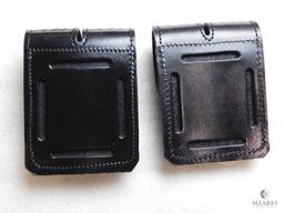 2 new leather double mag pouches for Colt 1911 and other single stack magazines