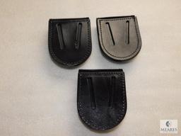 3 new leather handcuff cases