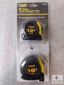 Lot New 4 piece LED Mini Flashlights, 2 Piece Tape Measure Set, & 3 piece Magnetic Tool Set