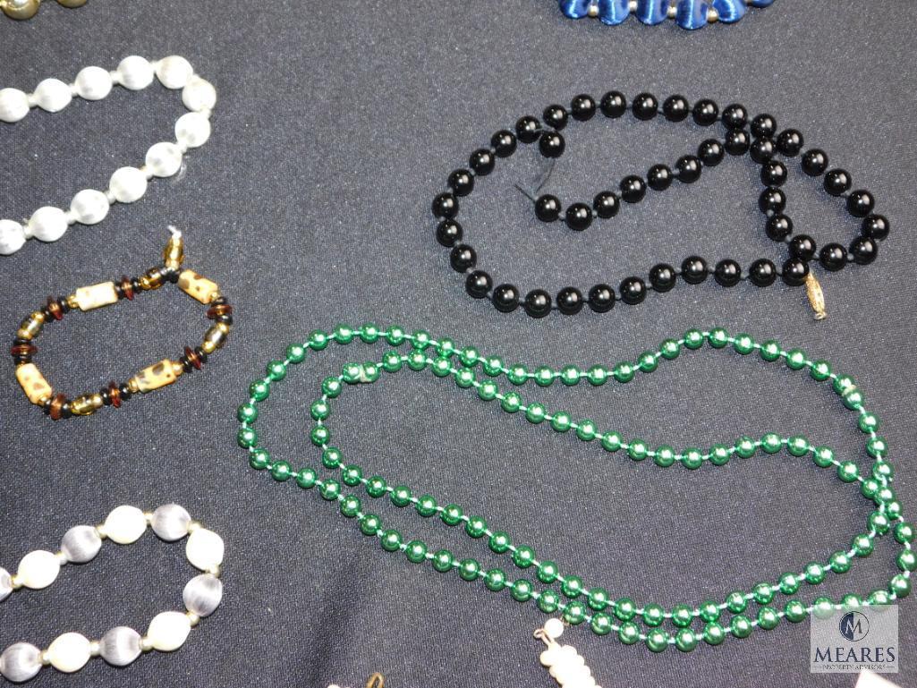 Costume jewelry Beaded necklaces etc.