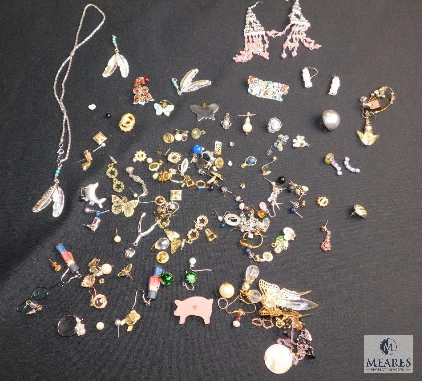 Crafters lot- broken pieces, mismatched, some ready to wear, etc.