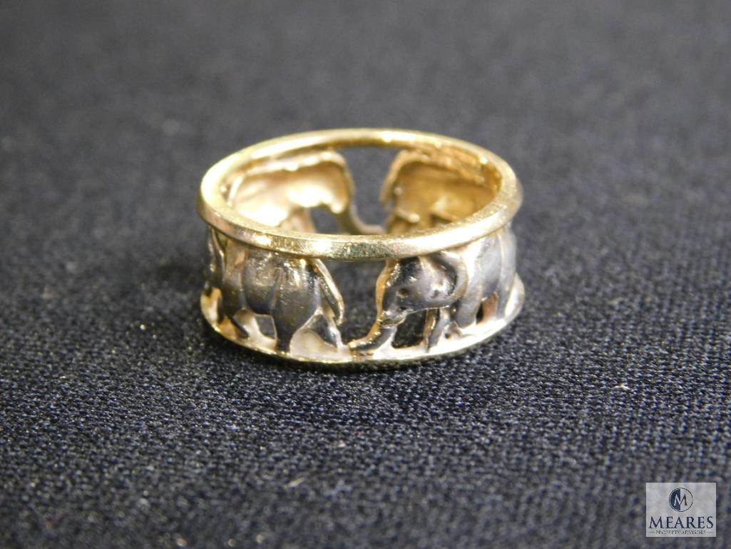 14k elephant ring approx. size 7