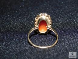 Ladies Cameo Ring in what appears to be gold