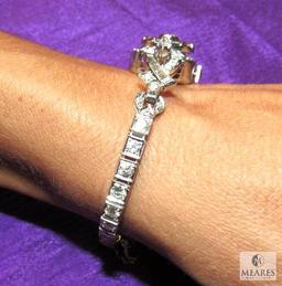 Hamilton Ladies Wrist Watch 7 carat Diamonds 14K WG & Platinum