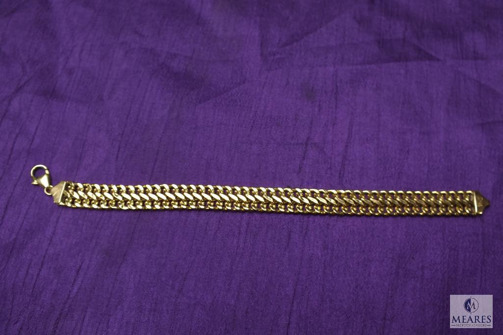 14K Gold Thick Chain Bracelet 7"