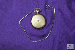 Caravelle Pocket Watch with Chain Swiss Made