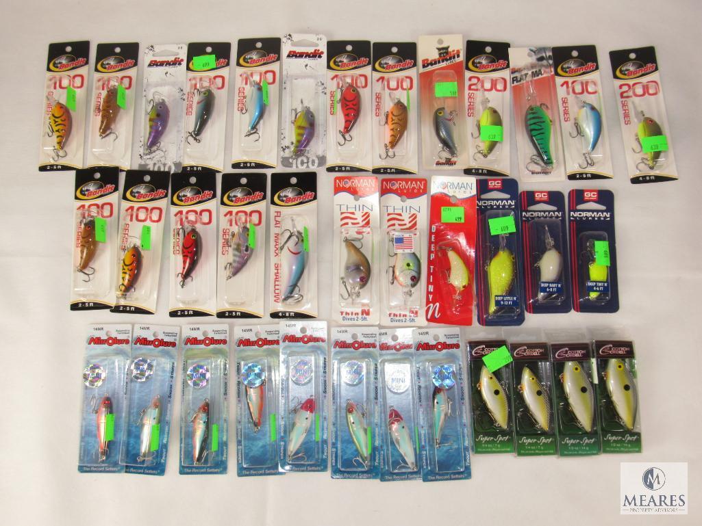 Lot 36 New Bandit, MirrOlure & Cotton Cordell Fishing Lures Crankbait various styles