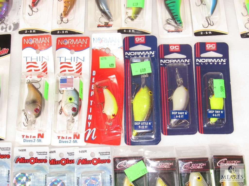 Lot 36 New Bandit, MirrOlure & Cotton Cordell Fishing Lures Crankbait various styles