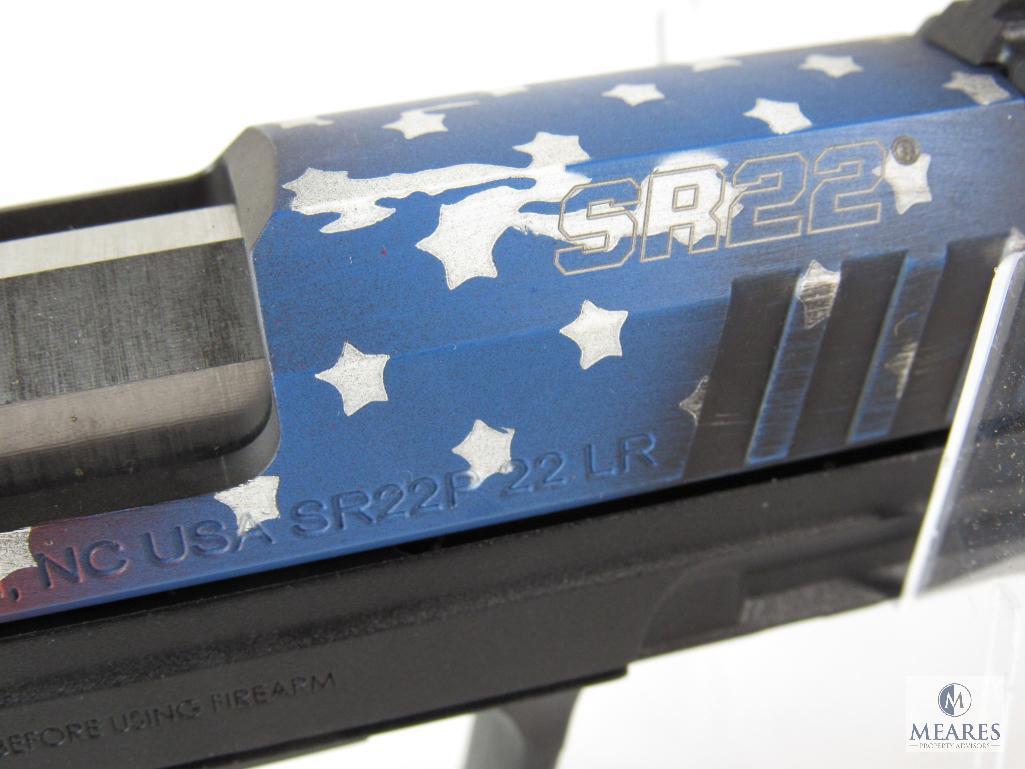 New Ruger SR22P .22 LR Semi-Auto Pistol w/ Cerakote American Flag Slide