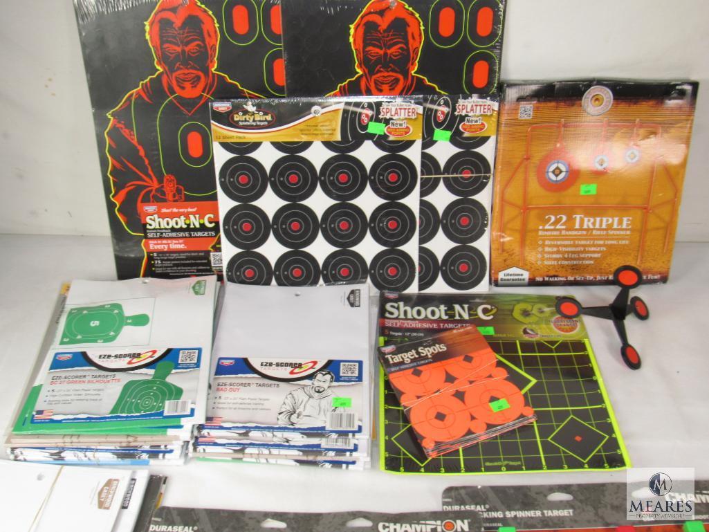 Huge Lot Shooting Targets Metal Spinners, Metal Jack, Paper Targets, and Self Adhesive Stickers