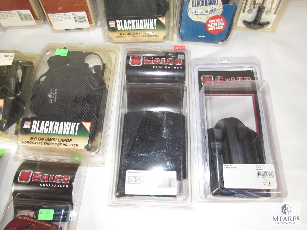 Lot 13 New various Gun Holsters & 1 Cleaning kit - Galco & Blackhawk brands