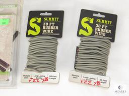 Lot New Summit Accessories Treestand Bow Holder, 2 Retractable Gear Hoist, 3) 30' Rubber Wire