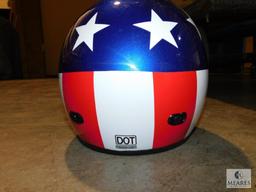 American Flag Stars & Stripes Motorcycle Helmet Sz Large