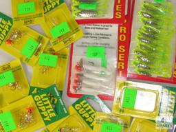 HUGE lot New Fishing bait lures - Little Guppy, Road Runner Willow Blade, Rebel, +