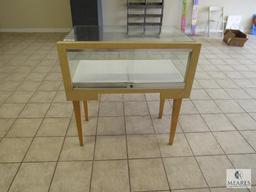 Glass and wood display case