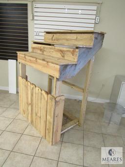 Wooden step style display rack