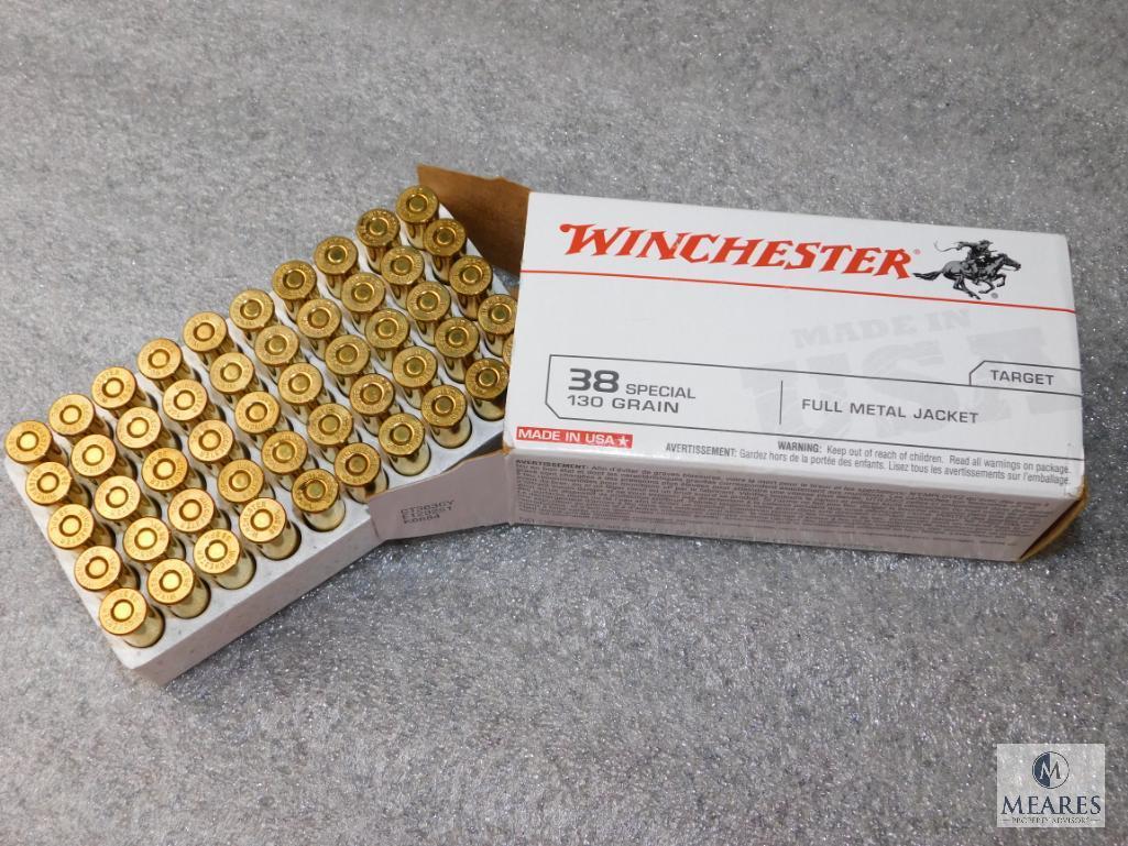 50 Rounds Winchester 38 Special Ammunition 130 Grain Bullets