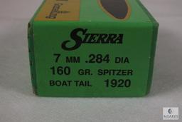 100 Count sierra 7mm .283 diameter bullets 160 grain spitzer