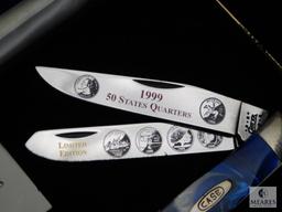 1084 Case Collector Knife and 1999 State Quarter Complete Year Set
