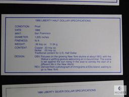 1886-1986 United States Liberty Silver and Half Dollar Set