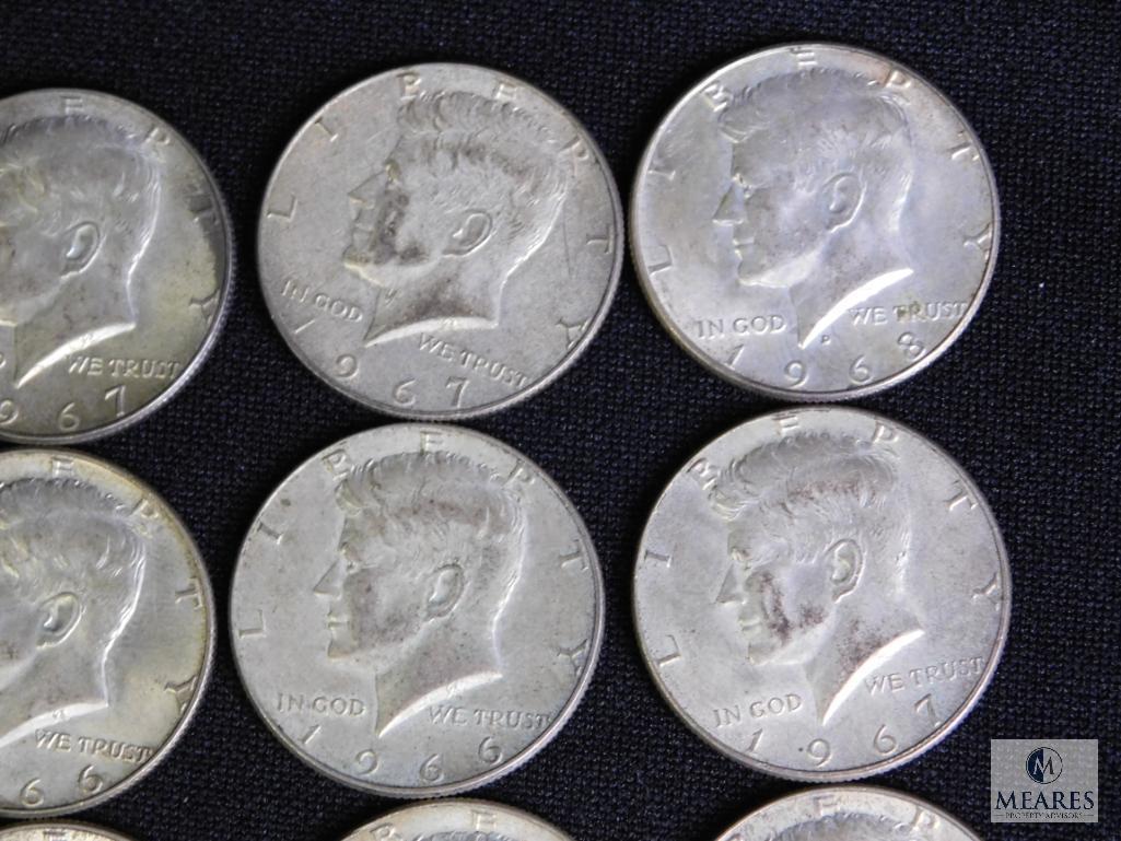 Lot 20 40% Silver 1966-1969 Kennedy Half Dollars