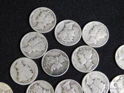 Lot 20 Mercury Dimes Mix Dates