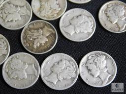 Lot 20 Mercury Dimes Mix Dates