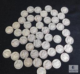 Lot 50 Mercury Dimes Mix Dates