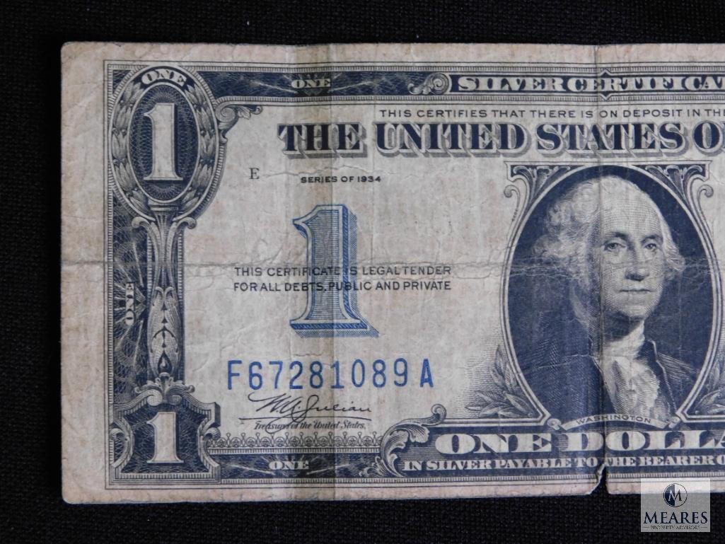 1934 Blue Seal Silver Certificate