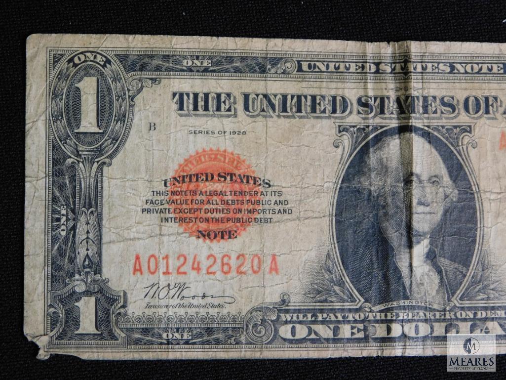 1928 Red Seal One Dollar Bill