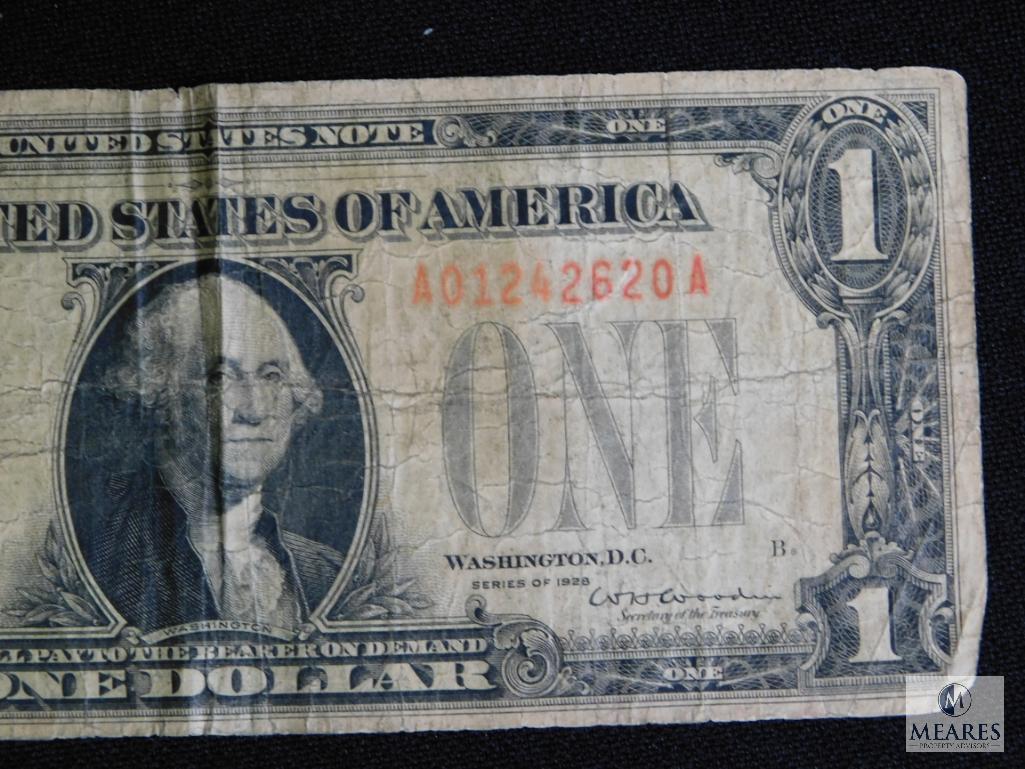 1928 Red Seal One Dollar Bill