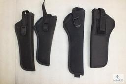 4 Assorted Holsters Fit 4-6 1/2" Revolvers