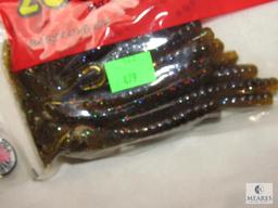 Lot 12 New Packs Assorted Fishing Worms