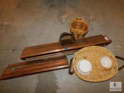 Lot of Baskets & Copper Windowsill Planters