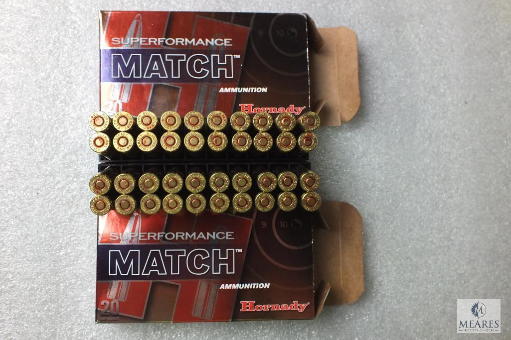 40 Rounds Hornady 5.56 NATO Superformance Match Ammo 75 Grain BTHP Ammunition