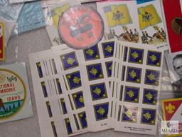 Large Lot Various Boy Scouts, Jamboree, & Convention Stickers Cards +