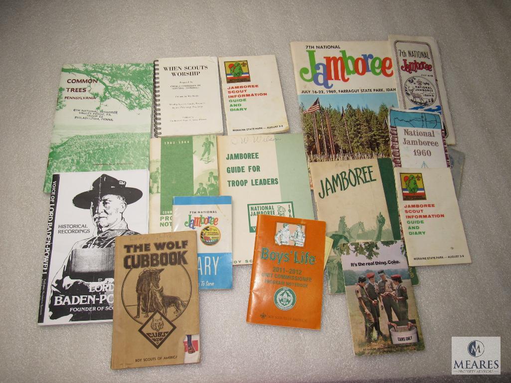 Large Lot Vintage Cub & Boy Scout Booklets, Maps, Jamboree Information, Newspaper +