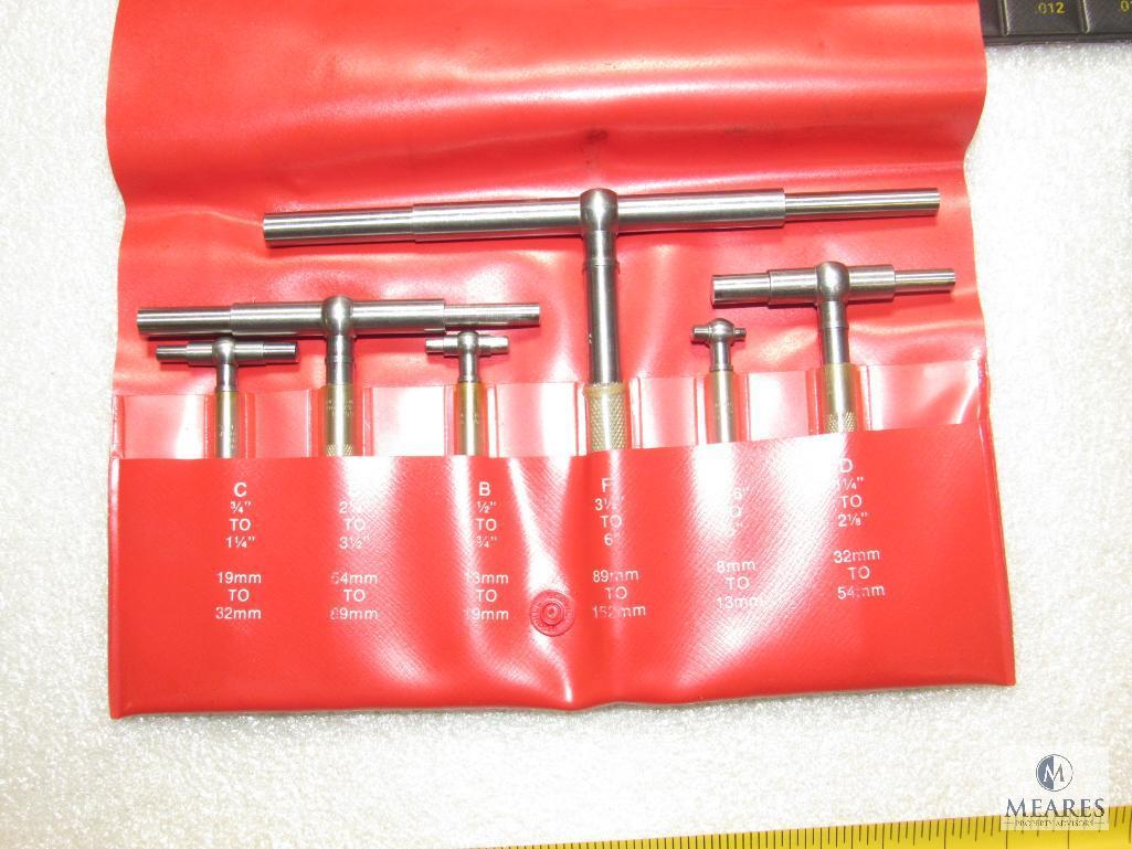 Lot PSW Feeler Gages, Starrett Parallels & Telescoping Gages & Sears Radius Gage Set